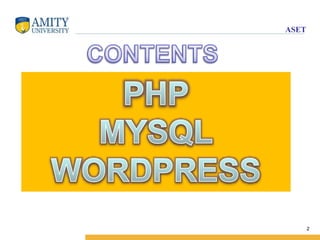 php with wordpress and mysql ppt by Naveen Tokas | PPTX