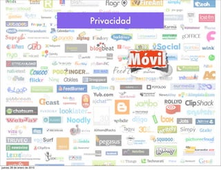 Privacidad



                                      Móvil




jueves 28 de enero de 2010
 