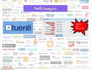 Perﬁl Inseguro




jueves 28 de enero de 2010
 