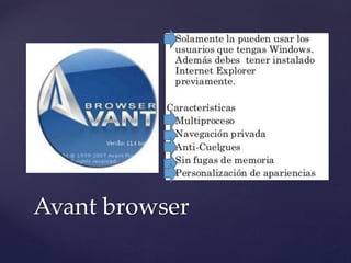Avant browser