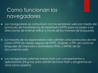 NAVEGADORES Y BUSCADORES DE INTERNET | PPTX