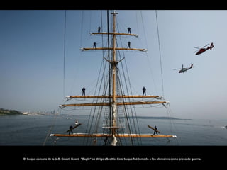 El buque-escuela de la U.S. Coast Guard "Eagle“ se dirige aSeattle. Este buque fué tomado a los alemanes como presa de guerra.
 