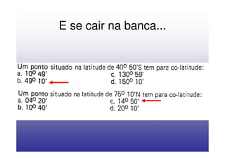 E se cair na banca...
 