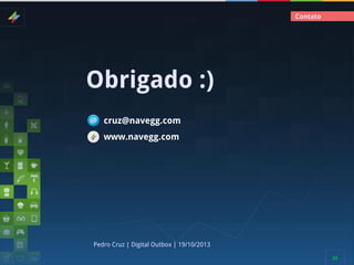 Contato

Obrigado :)
cruz@navegg.com
www.navegg.com

Pedro Cruz | Digital Outbox | 19/10/2013
30

 