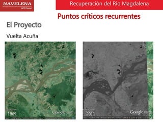 Recuperación del Rio Magdalena 
El Proyecto 
Vuelta Acuña 
Puntos críticos recurrentes 
1969 2011 
 