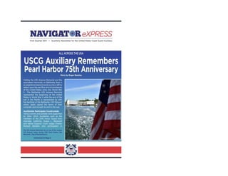 PEARL HARBOR 75th  NAVEX Article   Roger Bazeley USCGAUX AUXPA-1