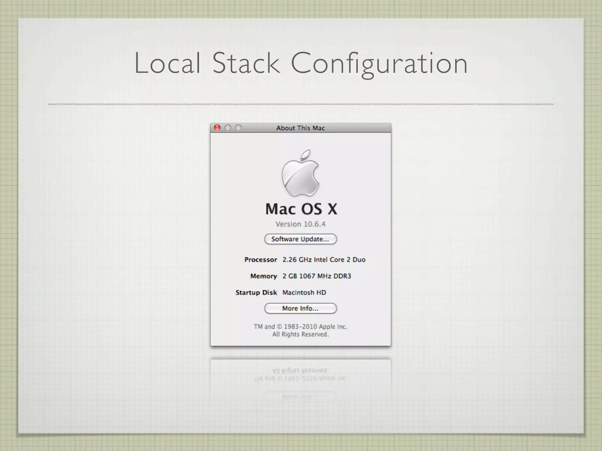 Local Stack Configuration
 