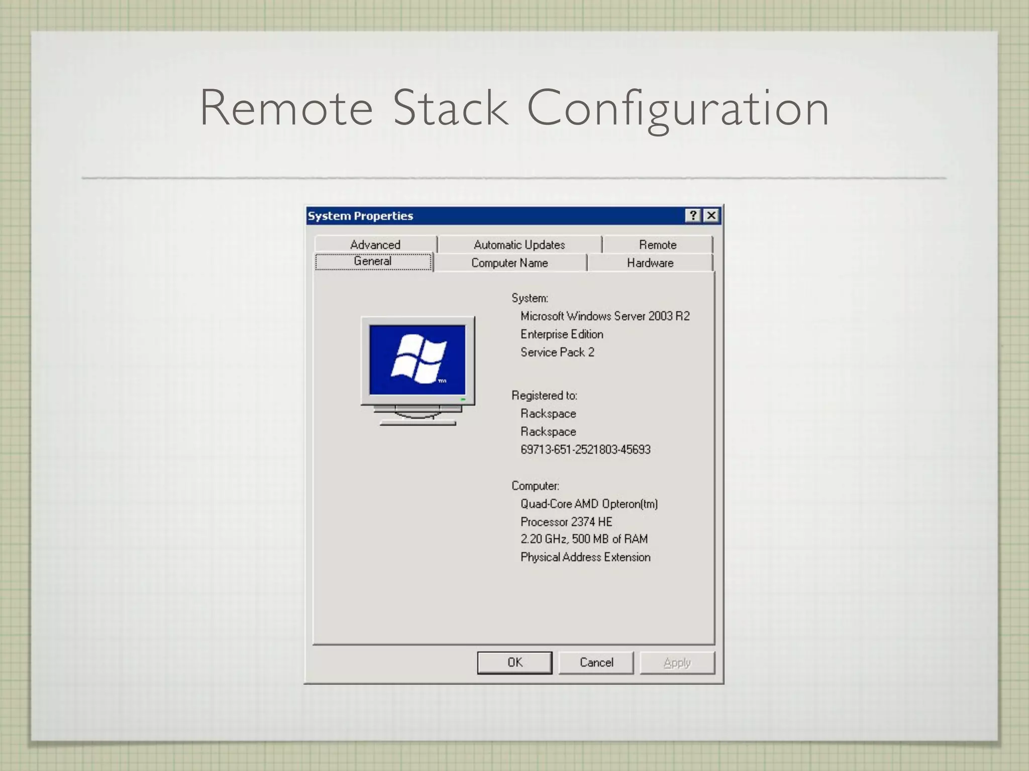 Remote Stack Configuration
 