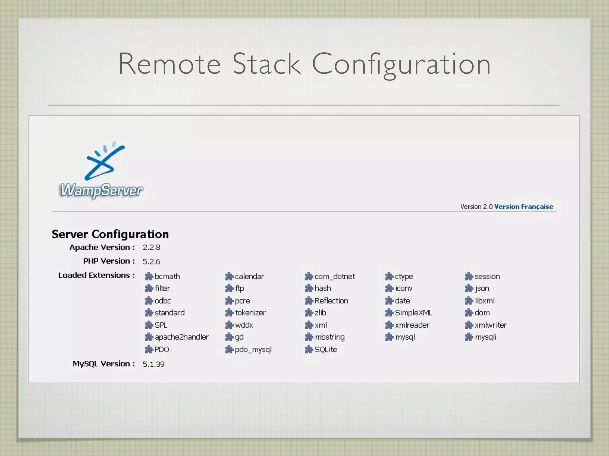 Remote Stack Configuration
 