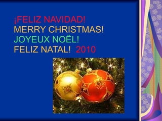 ¡FELIZ NAVIDAD! MERRY CHRISTMAS! JOYEUX NOËL! FELIZ NATAL!  2010 