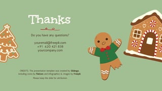 CREDITS: This presentation template was created by Slidesgo,
including icons by Flaticon, and infographics & images by Freepik
Do you have any questions?
youremail@freepik.com
+91 620 421 838
yourcompany.com
Please keep this slide for attribution.
 