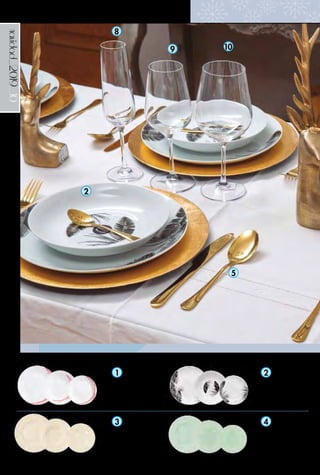 _10
2
2
3
8
9 10
4
5
1
navidad_2019
VAJILLA 18 PIEZAS
PORCELANA TROPIKO
BID
33,00 € Ref. 82.911
VAJILLA 18 PIEZAS LOZA
IVORY RITUAL
36,95 € Ref. 82.905
VAJILLA 18 PIEZAS LOZA
MINT RITUAL
44,95 € Ref. 82.906
VAJILLA 18 PIEZAS
DOMITILLE ROJO
ARCOPAL
Vidrio opal.
19,95 € Ref. 82.919
 