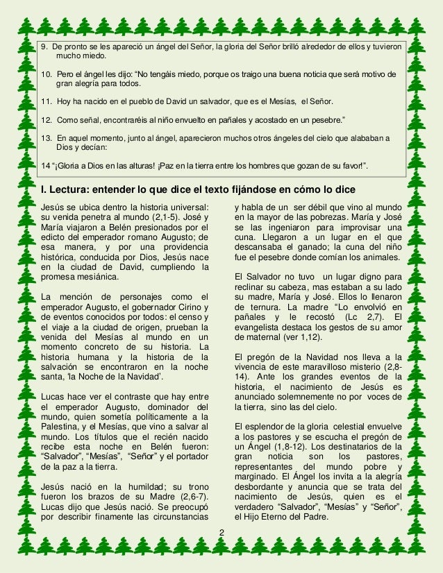 Lectio Divina Navidad Ciclo A Lc 2 1 14