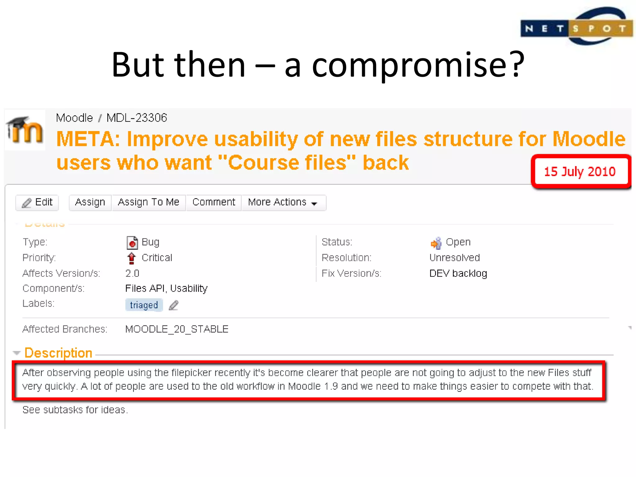 But then – a compromise?