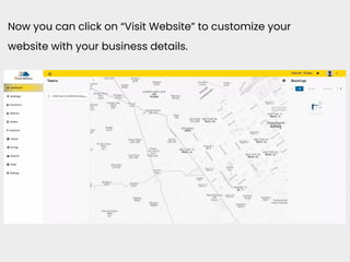 Now you can click on “Visit Website” to customize your
website with your business details.
 