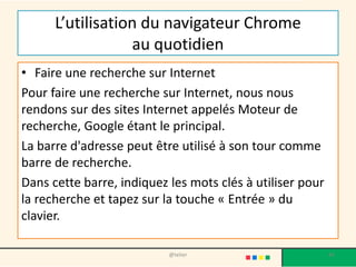 @telier 42
Consultez le site marmiton.org par exemple.
Cliquez sur le symbole des marque-pages (avec une
étoile).
Cliquez sur « marquer cette page / ajouter aux favoris »
Cliquez sur « terminer »
Votre site se rajoute alors à votre liste de sites préférés.
Pour revenir dessus :
Cliquez sur le symbole des marque-pages (avec une
étoile).
Cliquez sur le nom du site.
C'est tout.
 