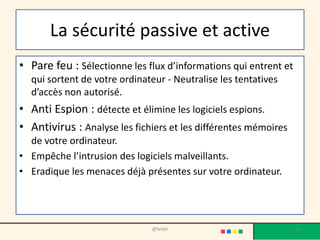 Paramétrer sa page de démarrage
• La page de démarrage est la page sur laquelle se lance votre
navigateur ou lors du Clic sur la barre d’outils.
• S’il existe un site que vous visitez chaque fois que vous allez
sur Internet, vous pouvez le définir comme votre page de
démarrage.
• Ainsi, il apparaîtra chaque fois que vous démarrerez votre
navigateur ou que vous cliquerez sur l’icône équivalent à la
petite maison.
52@telier
 