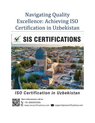 Navigating Quality
Excellence: Achieving ISO
Certification in Uzbekistan
 