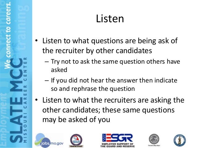 job fair questions employers ask