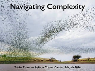 Tobias Mayer — Agile in Covent Garden, 7th July 2016
Navigating Complexity
 