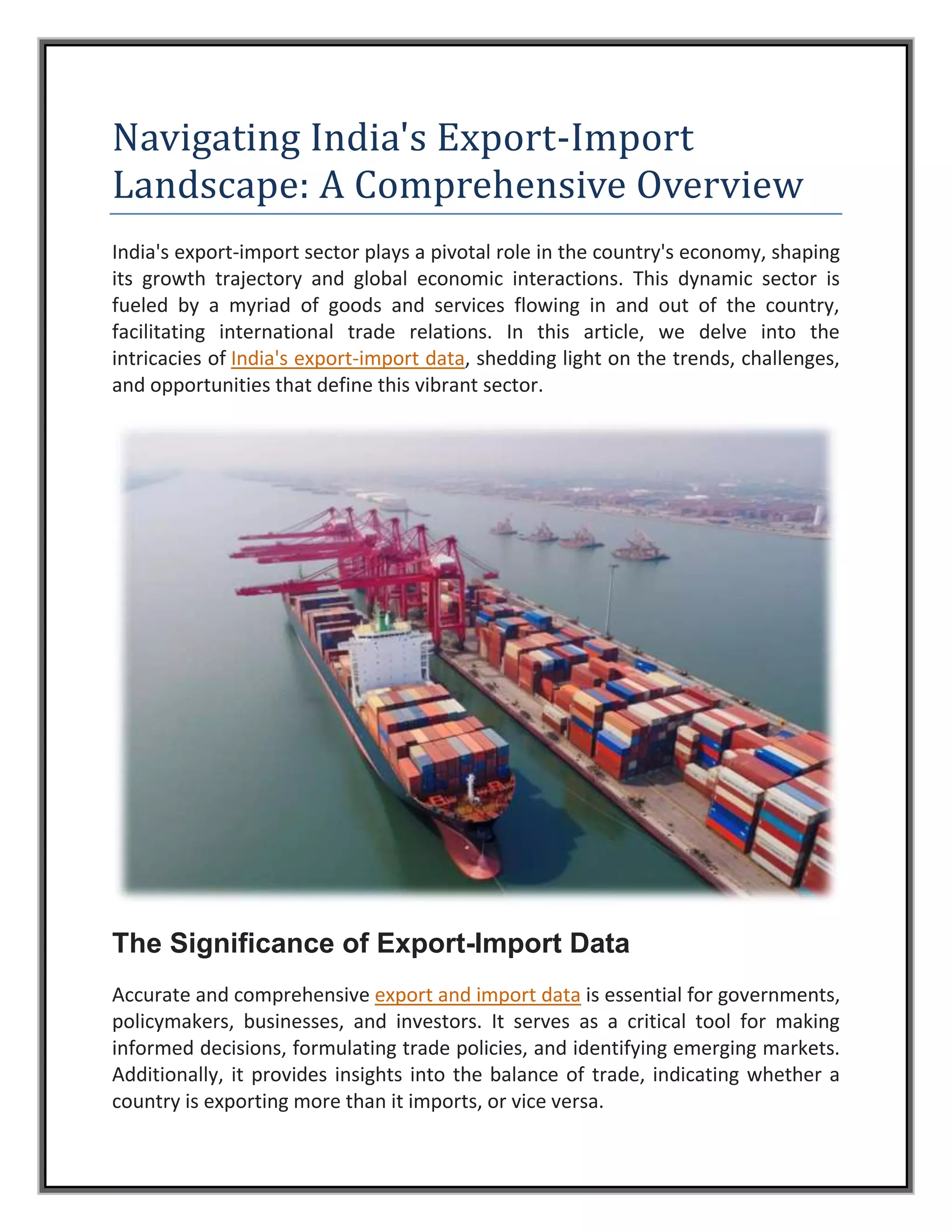 The Impact Of Zero Duty Access On Indias Export Potential - 9j7s90f