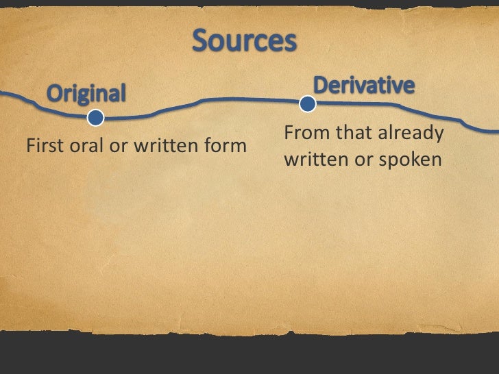 Tracking of each representation of a
source back to the original.

Original ← D1 ← D2 ← D3

D? → … → Original
 
