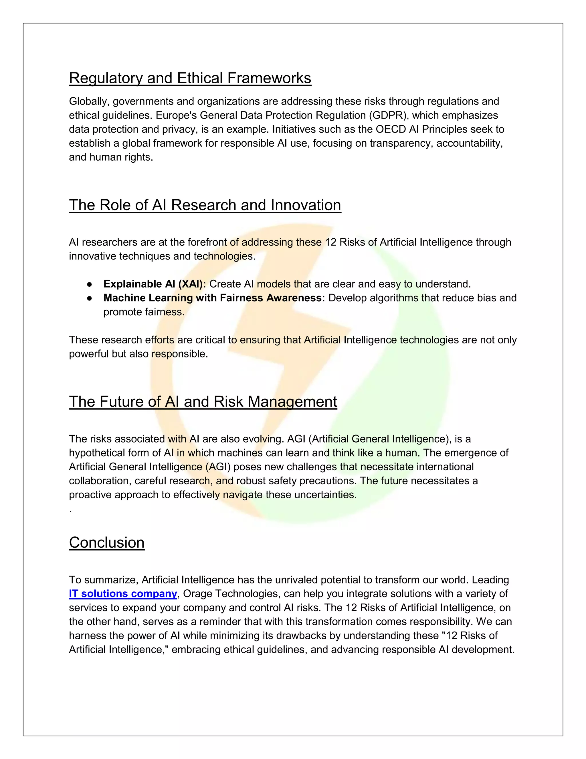 Navigating the 12 Risks of Artificial Intelligence - oragetechnologies .pdf