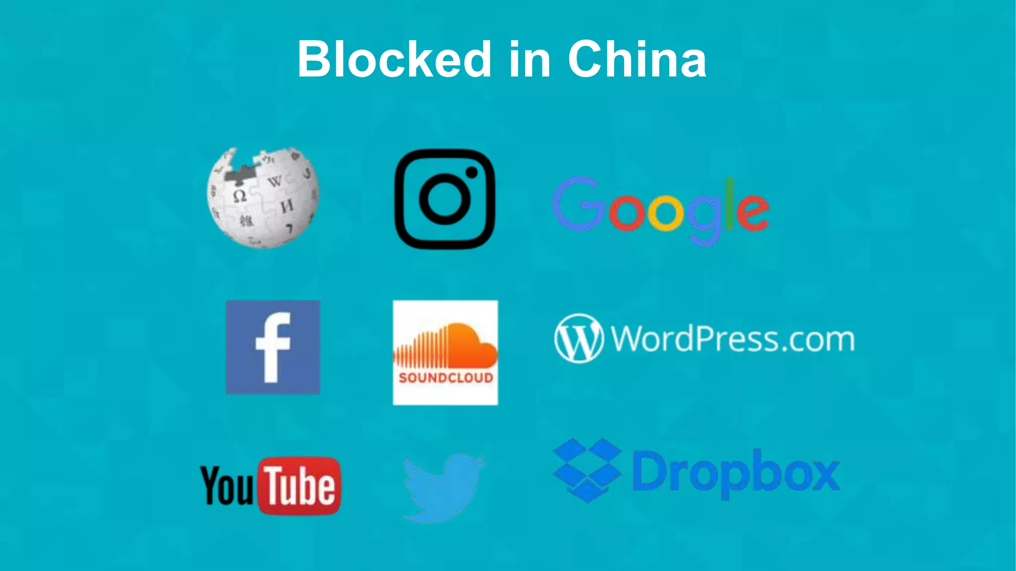 Blocked in China
 