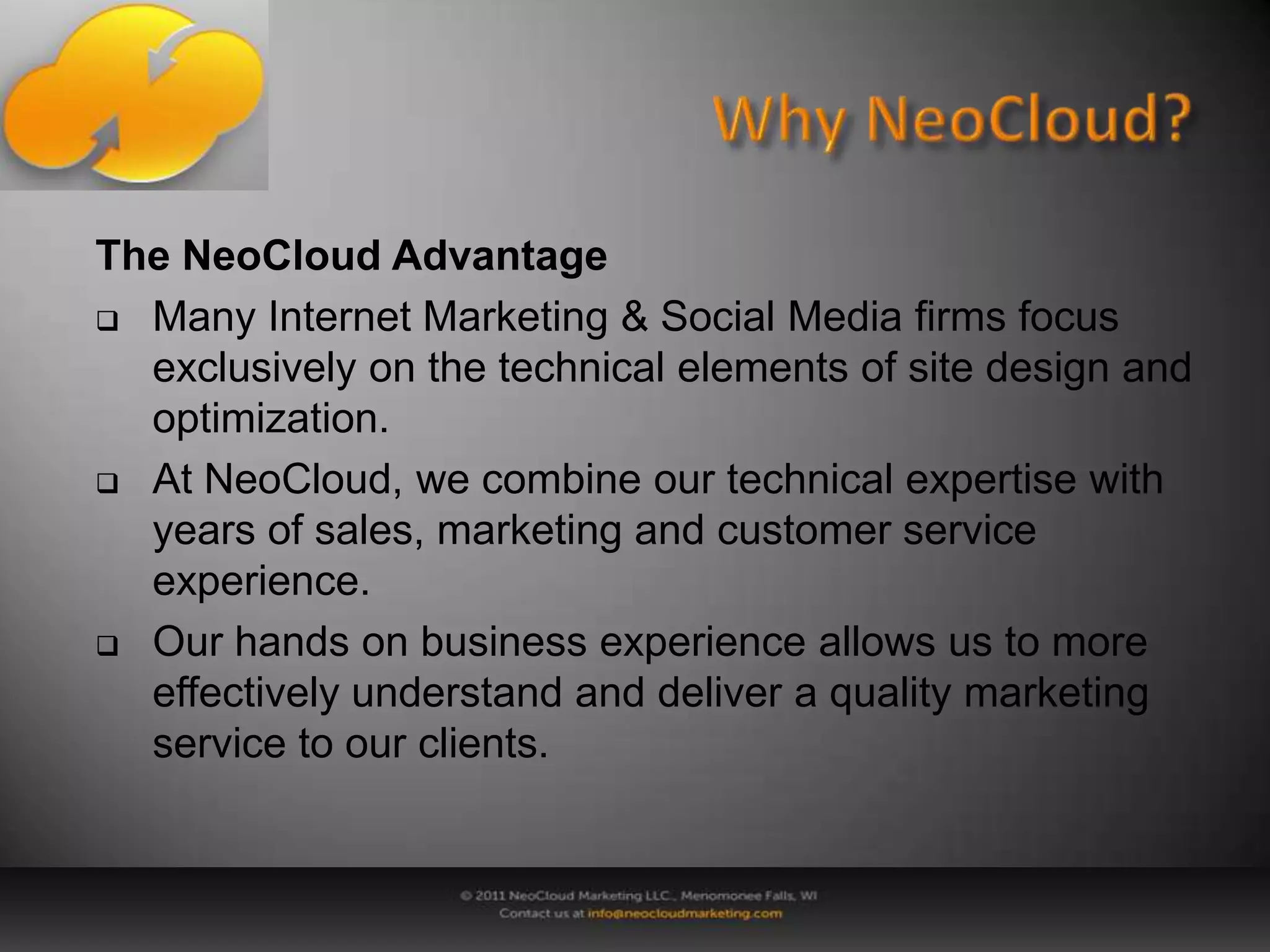 Social NetworksBlogs:- There are over 200 million blogs in the 	cloud today.- 25% of search results for the world’s top 20 largest 	brands are links to user generated content.- 34% of bloggers post opinions about products, 	services and brands.