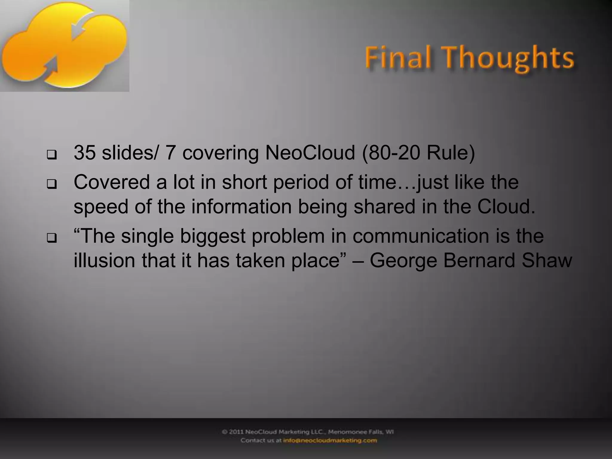 Social NetworksThe secret to success in Social Media marketing is to stop marketing your products and services.