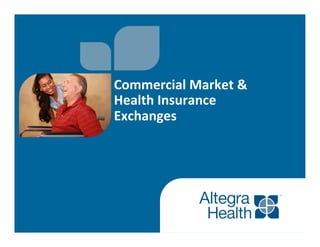 Commercial	
  Market	
  &	
  
Health	
  Insurance	
  
Exchanges	
  
 