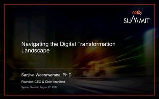 Navigating the Digital Transformation
Landscape
Sanjiva Weerawarana, Ph.D.
Founder, CEO & Chief Architect
Sydney Summit, August 02, 2017
 