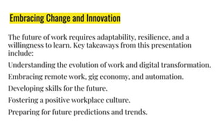 Navigating the future of work|| learn from technology | PDF