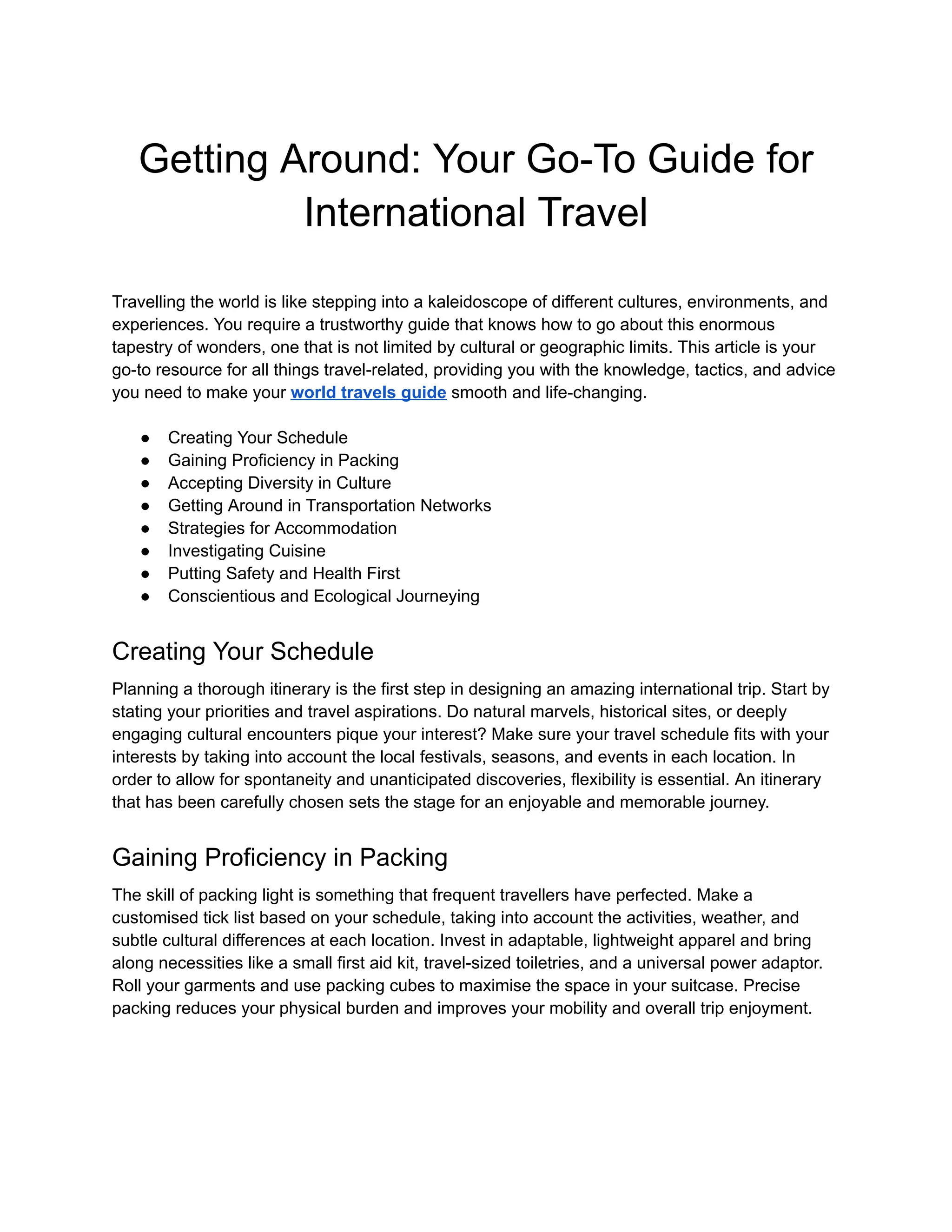 World travel guide PDF