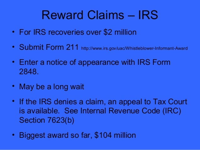 navigating the maze of private sector whistleblower laws irs form 211