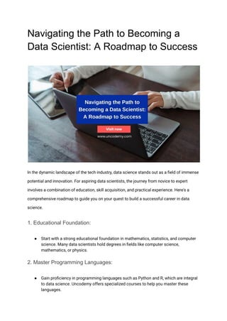 Navigating the Path to Becoming a Data Scientist_ A Roadmap to Success ...