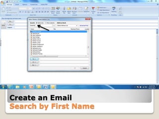 Create an Email
Search by First Name
 