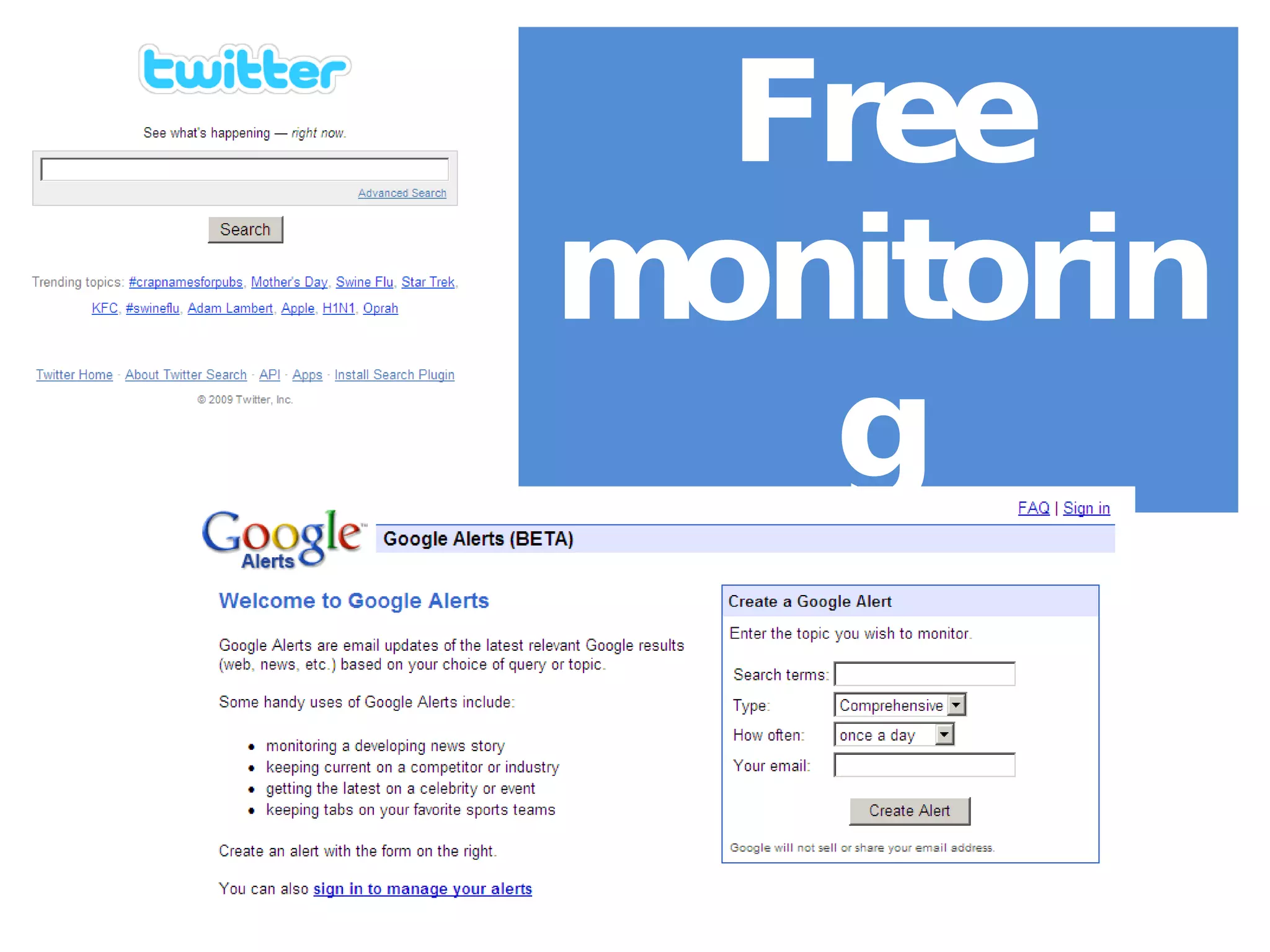 Free monitoring 