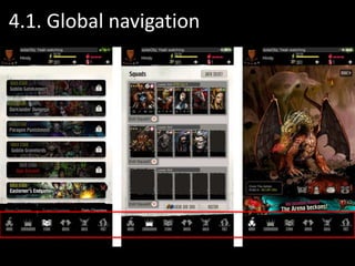 4.1. Global navigation
 