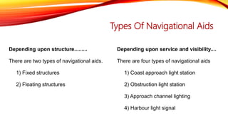 Navigational aids in waterways and infrastructure development with