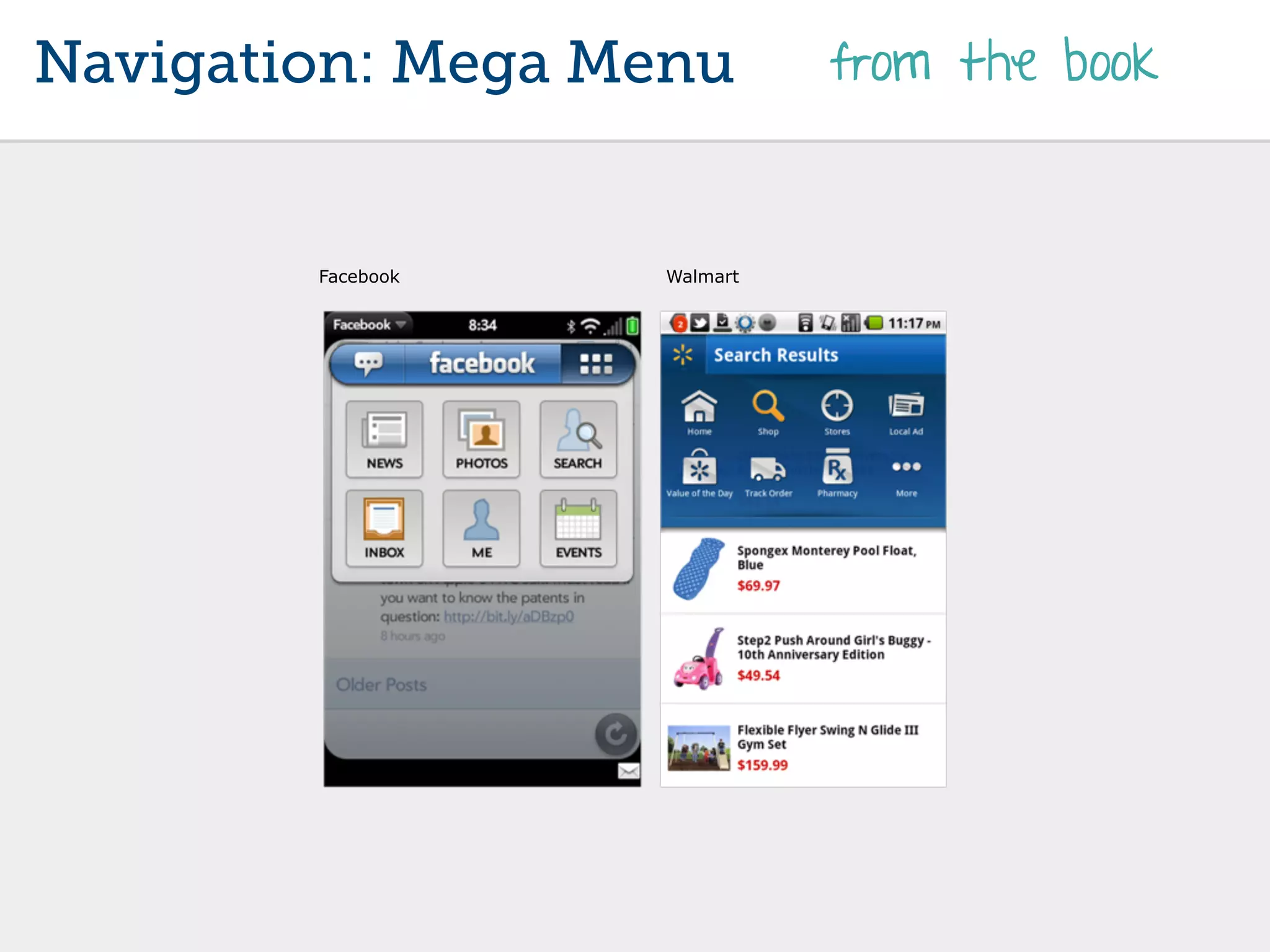 Navigation: Mega Menu        from the book


        Facebook   Walmart
 