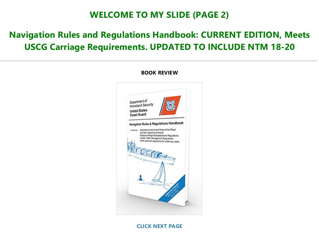 >Free Download Navigation Rules and Regulations Handbook CURRENT