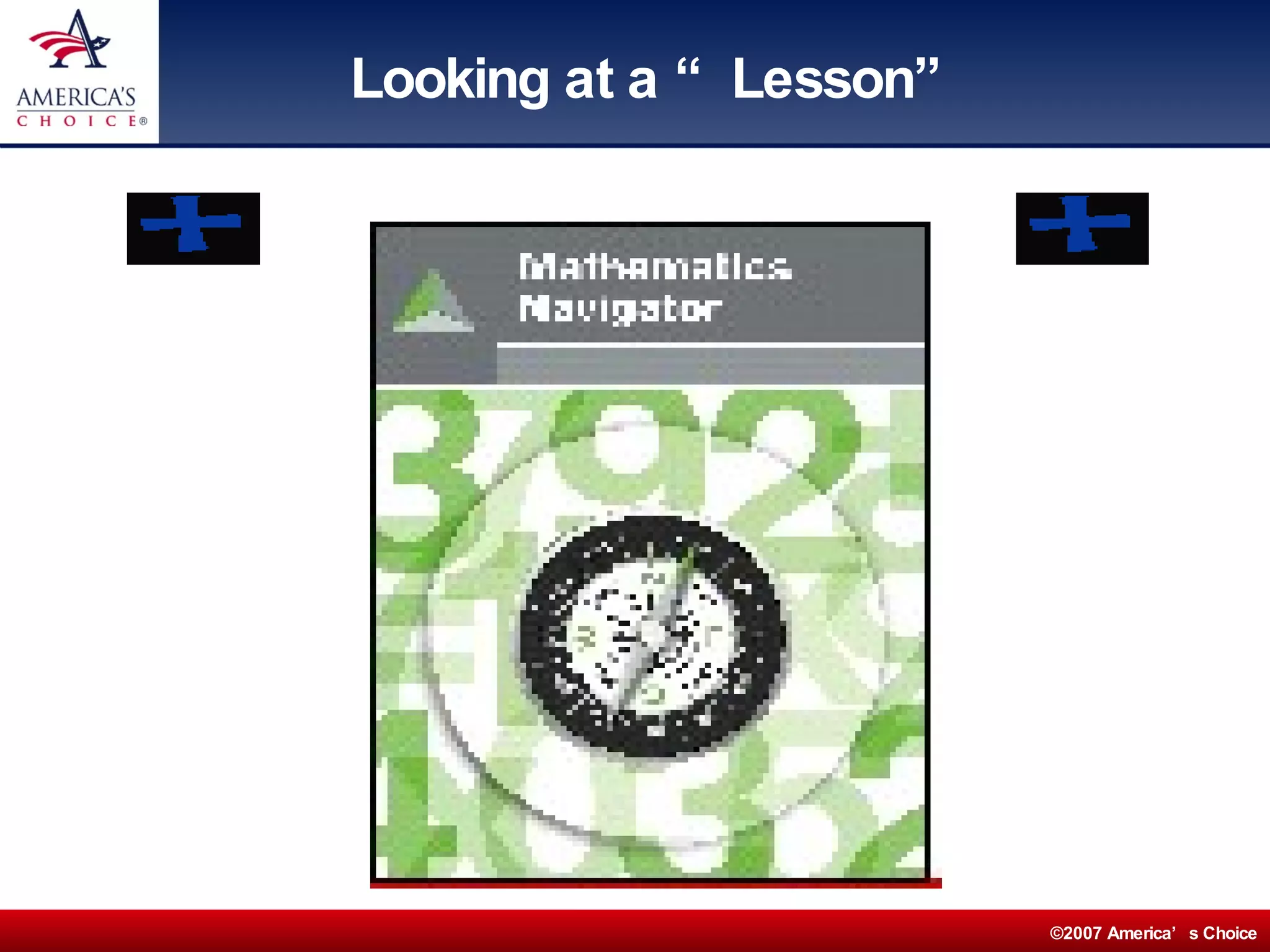 Looking at a “Lesson” 