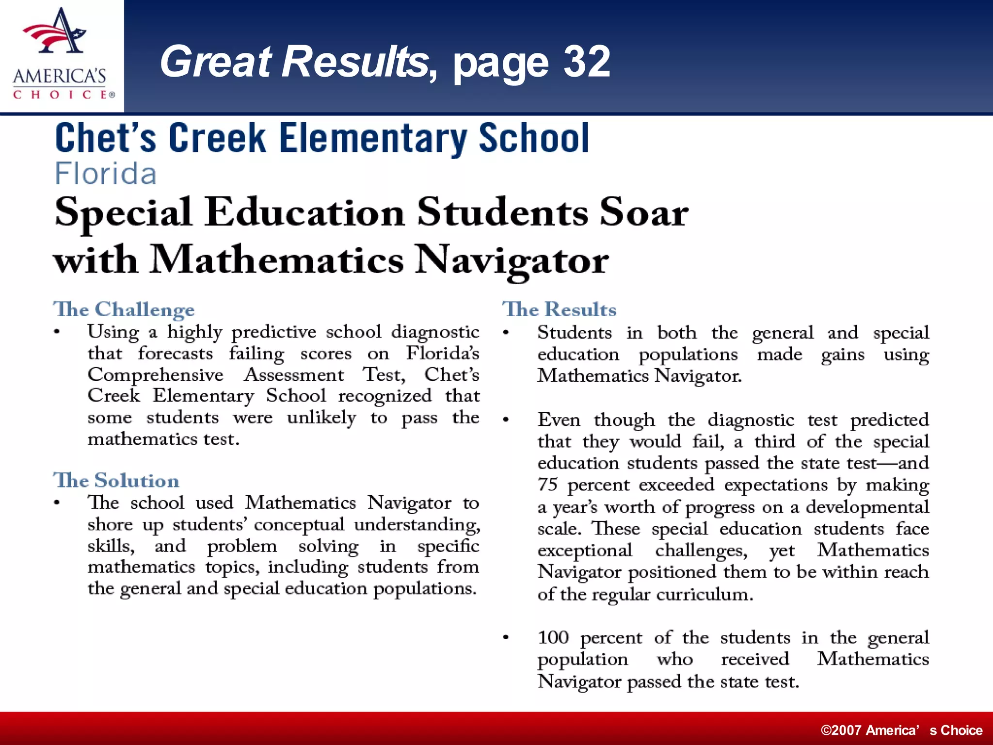 Great Results , page 32  