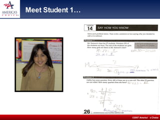 Meet Student 1… 