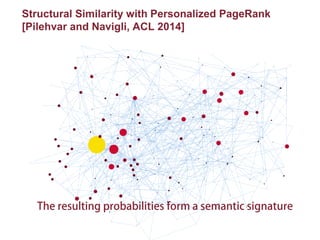 Structural Similarity with Personalized PageRank
[Pilehvar and Navigli, ACL 2014]
 