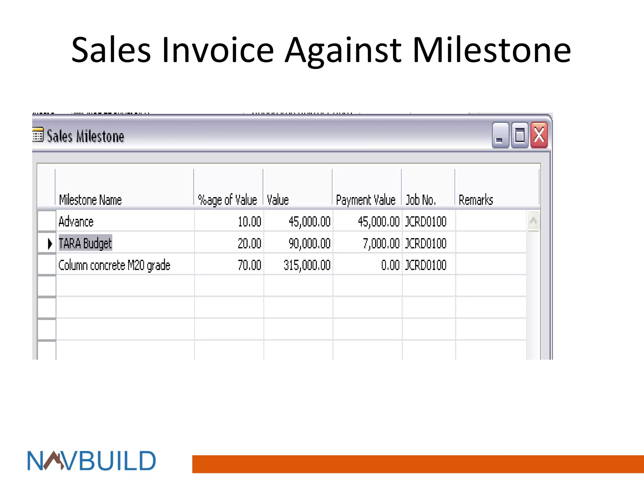 Sales Invoice Against Milestone
 