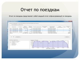 Отчет по поездкам
	
  
Отчет по поездкам представляет собой сводный отчет отфильтрованный по поездкам.
 