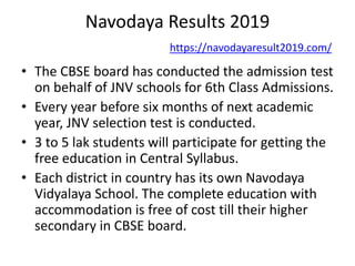 Navodaya results 2019 | PPTX