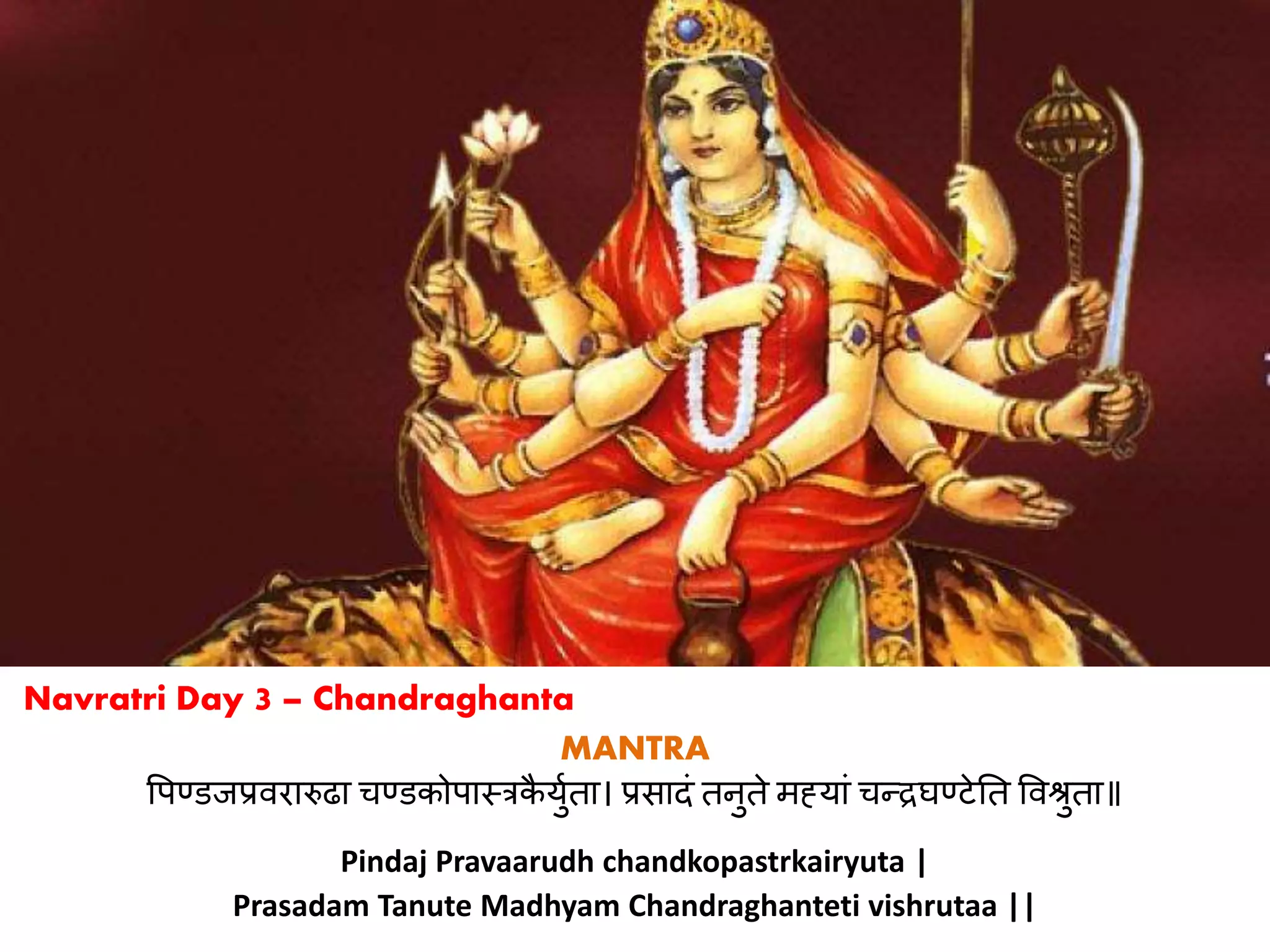 Navratri Nine Goddess Names and Mantras | PPTX